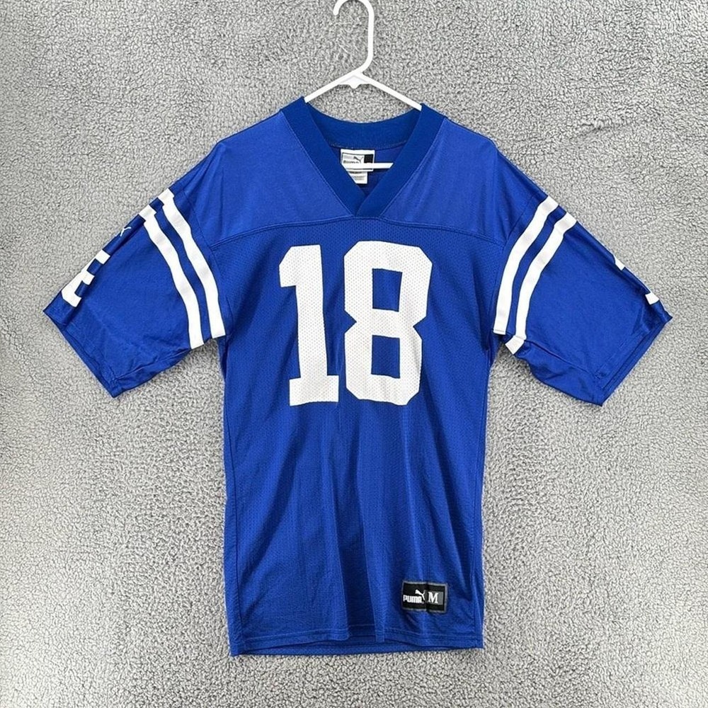 Puma Indianapolis Colts Peyton Manning 18 Jersey Blue Mens Size M